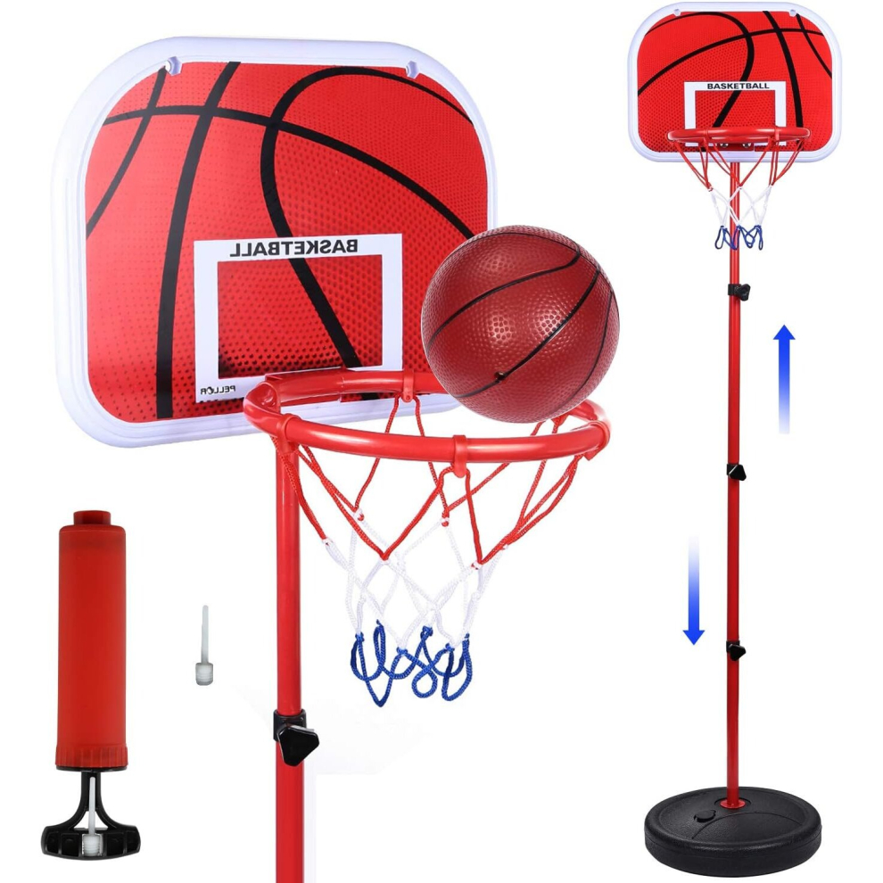 Basketball Hoop Stand Goal Net Kids Sports Adjustable 2024