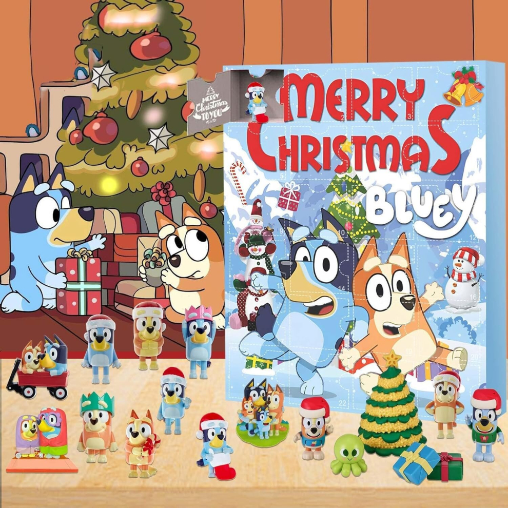 (Bluey Advent Calendar B) Christmas Bluey Advent Calendar Contains 24 Gifts Christmas Countdown Calendar