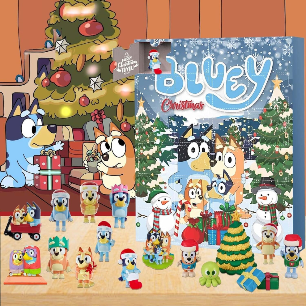 (Bluey Advent Calendar C) Christmas Bluey Advent Calendar Contains 24 Gifts Christmas Countdown Calendar