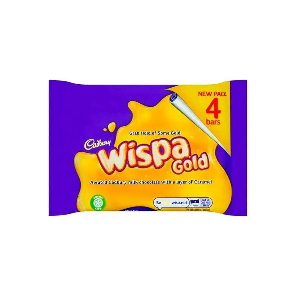 3 x Cadbury Wispa Gold Chocolate Bars, 33.5g (Pack of 4)