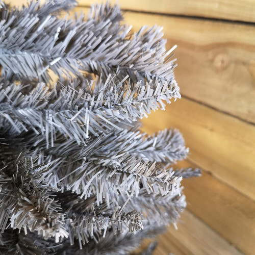 Snow Time Snowtime 5ft Grey Pine Pencil Slim Christmas Tree 2