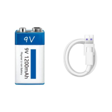 9v Battery 6600mah Li-ion Rechargeable Battery Type C Usb Batteries 9v Lithium