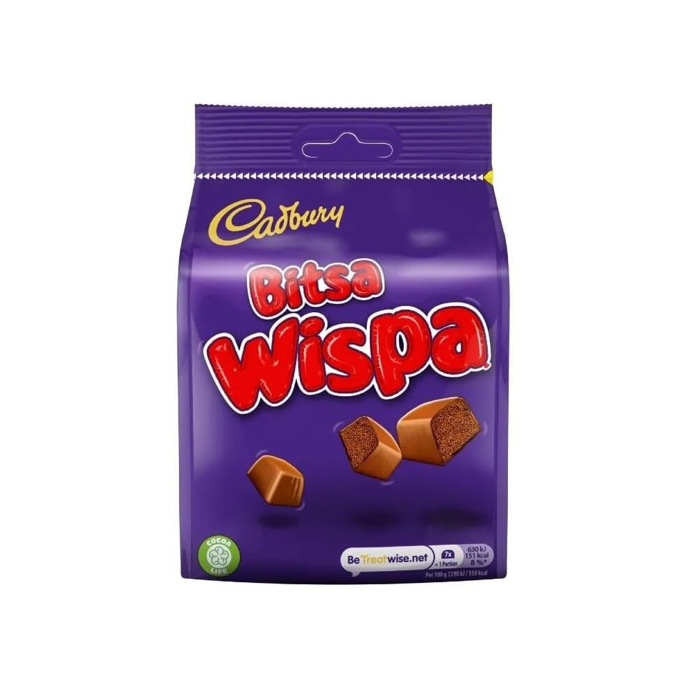 3 x Cadbury Bitsa Wispa 95g Delicious Tasty And Twisty