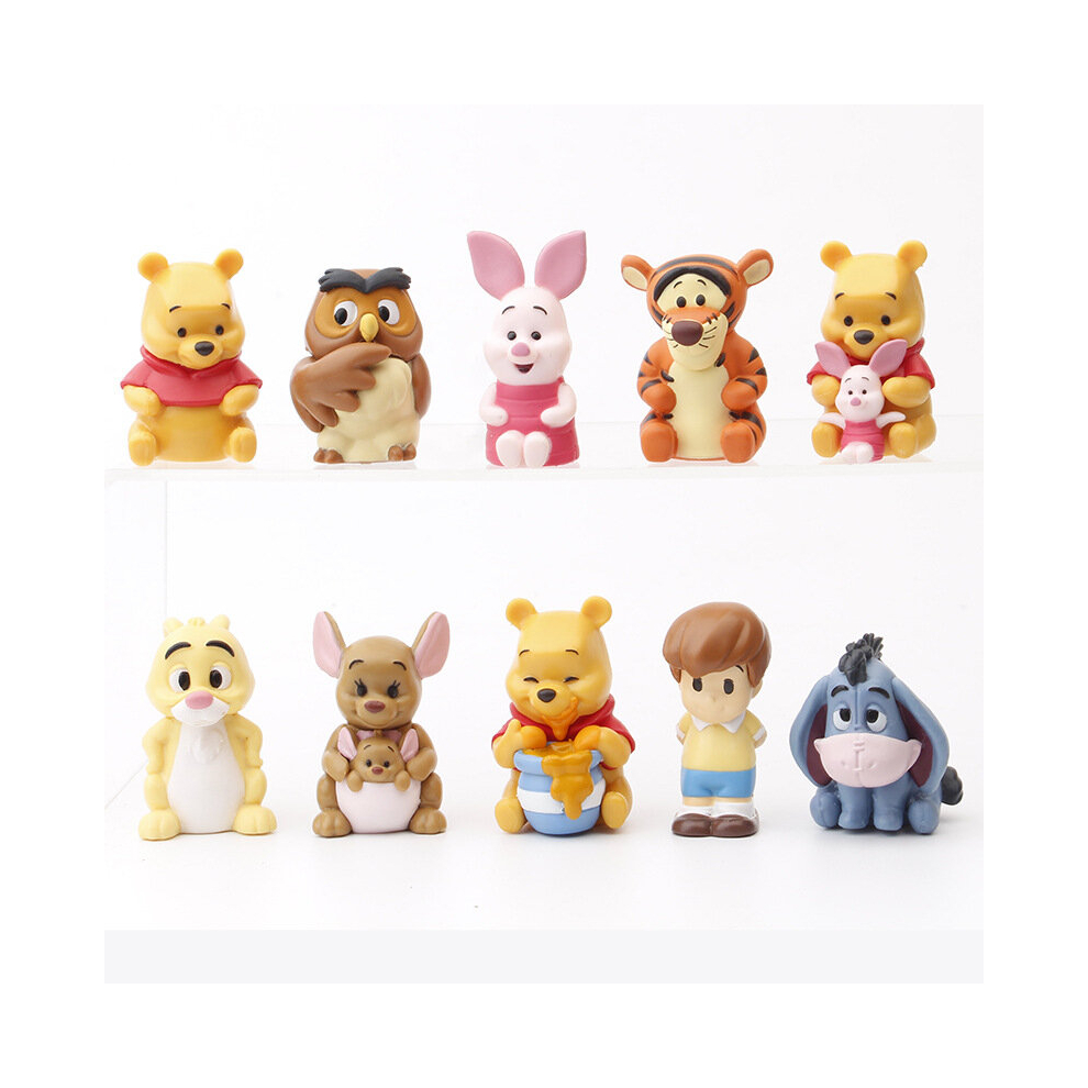 10PCS Tigger Pooh The Piglet Toy Set Cartoon Collection Kids Pvc Gift