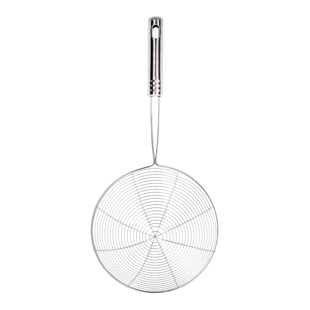 Mesh Strainer Ladle Stainless Steel Wire Skimmer Oil Frying Spoon