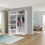 MN Furniture 2 Door Full Mirrored Sliding Wardrobes White 150cm 4
