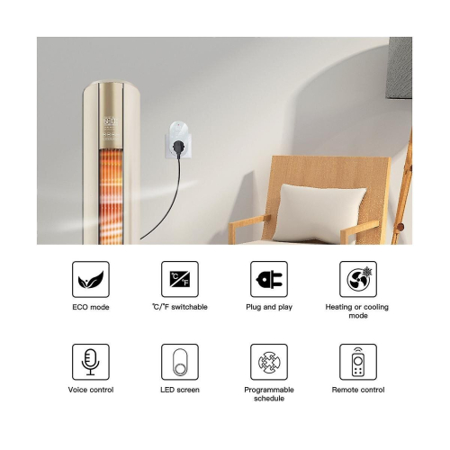 Tuya Wifi 16a Digital Thermostat Outlet Plug Smartlife App Control Socket Led Temperature Controlle 2