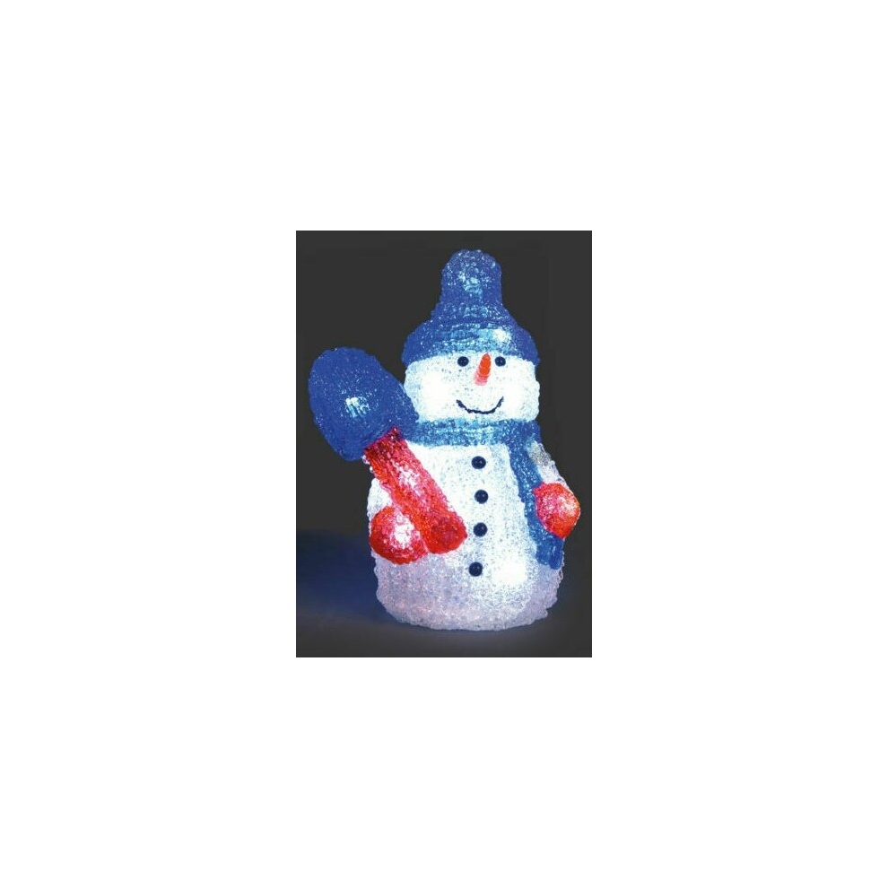 Snow Time 17Cm Acrylic Christmas Snowman Figure