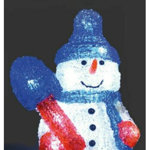 Snow Time 17cm Acrylic Christmas Snowman Figure 1