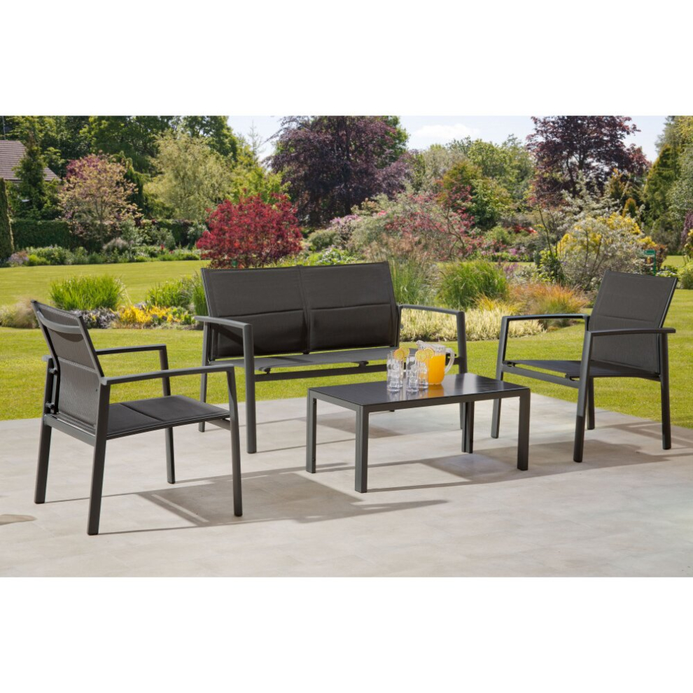 Garden Store Direct Sydney Aluminium 4Pc Sofa Set Grey