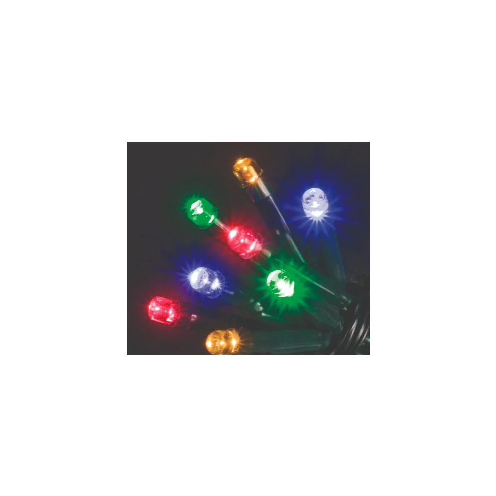 Snow Time 360 Multi Coloured Led Compact Lights W/Timer Green