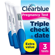 Clearblue Pregnancy Test Ultra Early Triple-Check & Date Combo Pack, Results 6 Days Early (Visual Sticks) & Tells You How Many WeeksKit Of 3 Tests