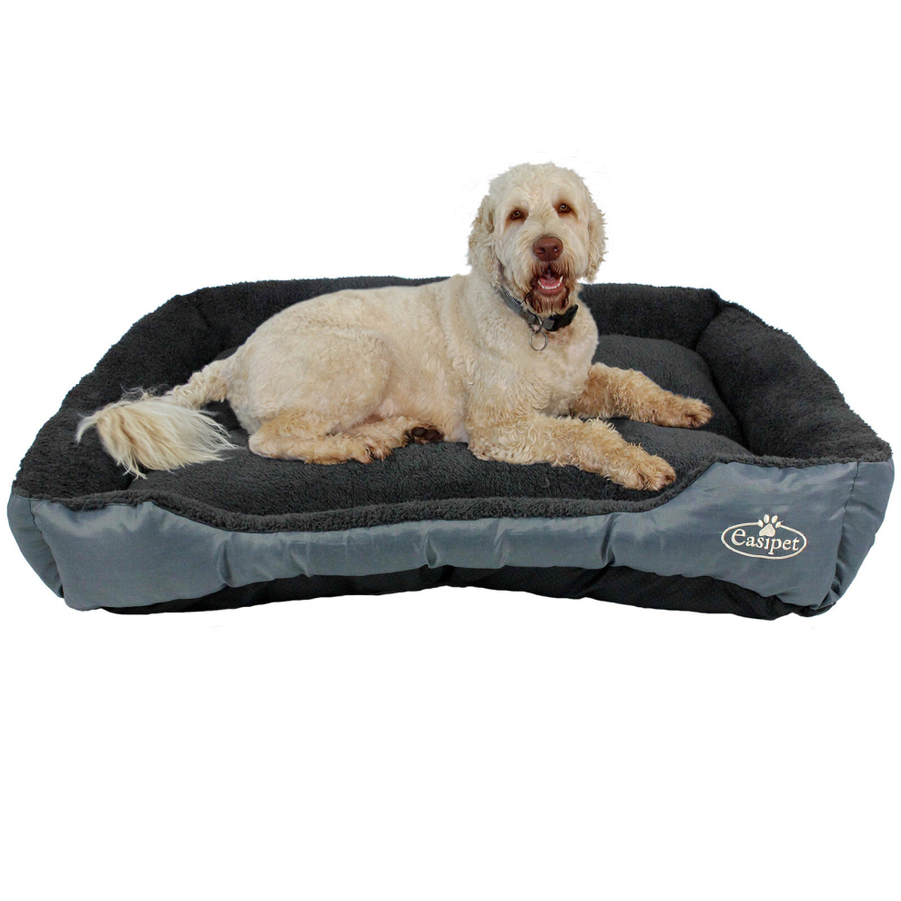 Dog Bed Cat Beds Washable Faux Fur Cushion Basket Actiaspet XXXL Grey