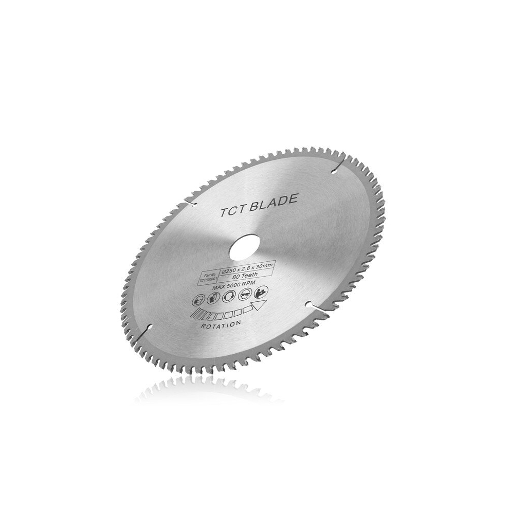 250Mm 80T High Speed Steel Tct Circular Saw Blade 30Mm Bore Blade For 255Mm Saws 600182739189