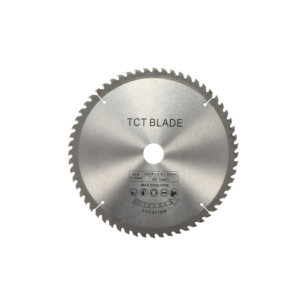 254Mm 60T 30Mm Bore High Speed Steel Tct Circular Saw Blade For Bosch Makita 600182739028