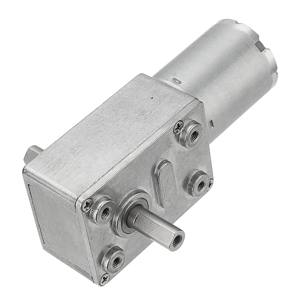 Machifit Jgy-370 Dc 6/12/24V 150Rpm Double Shaft Worm Gear Motor Self-Locking Reduction Gear Motor 3345536119978