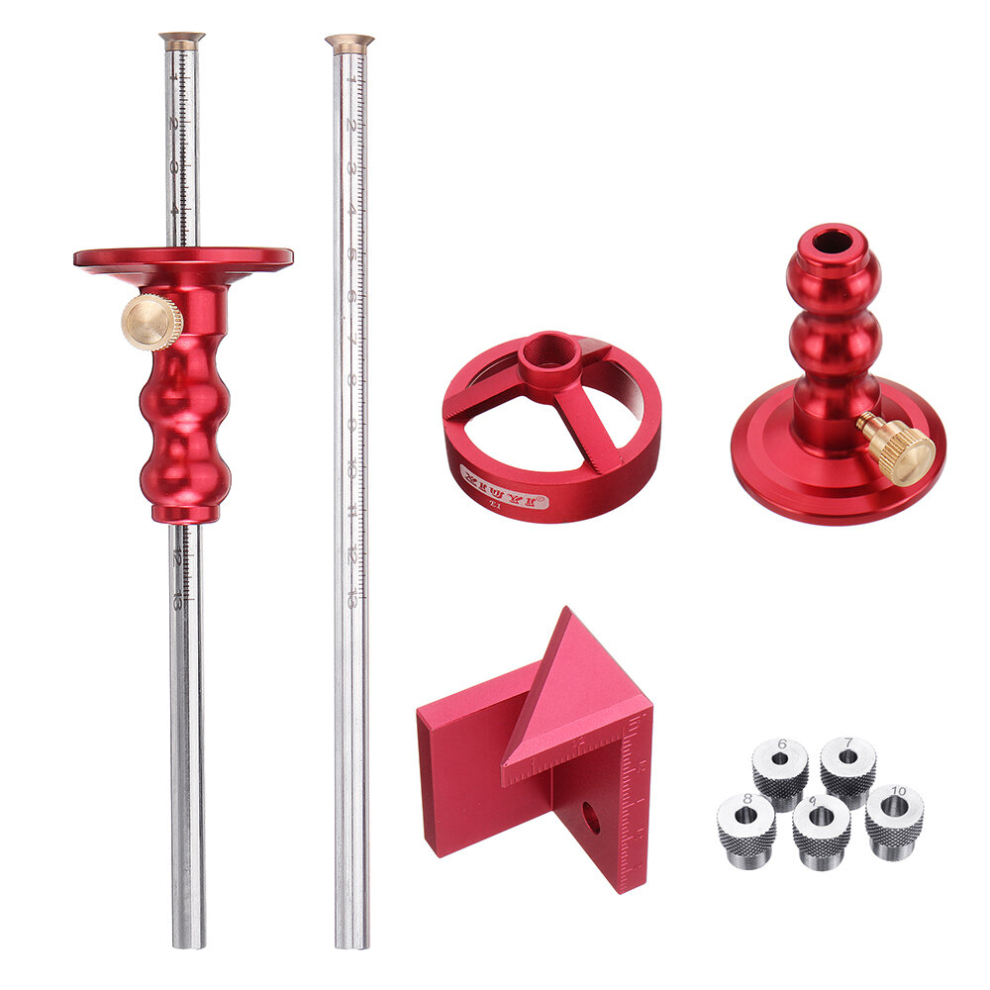 Drillpro Woodworking Scriber Angle Marker Ruler Gauge Drill Guide Hole Puncher Locator Jig 6900059412882