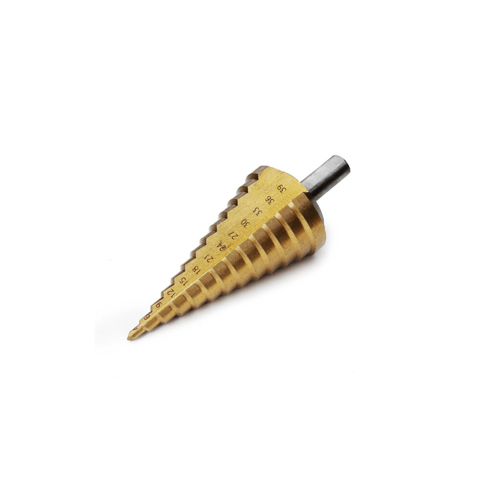 4-39Mm Hss Round Shank Titanium Coated Step Drill/Pagoda Drill/Ladder Drill 731943164534