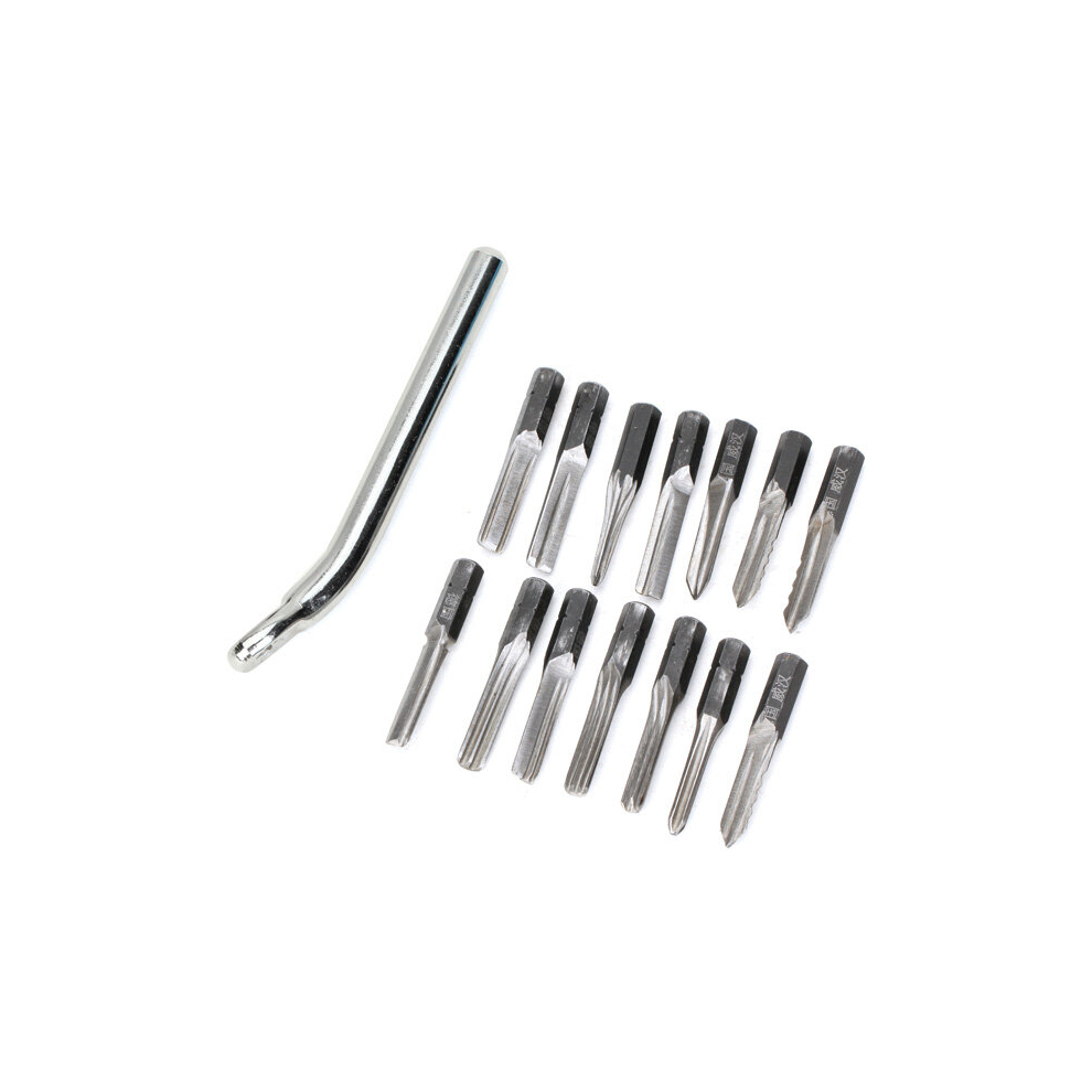 Daniu 14Pcs Key Bits With Hand For Lots Of Lock Locksmith Lock Pick Tools Set 6908203777801