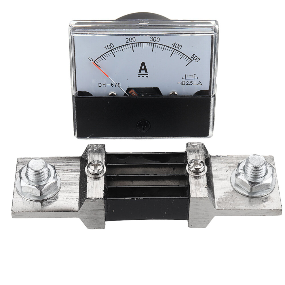 Pointer Analog Amp Panel Meter Current Ammeter Dc 0-500A 500A With Shunt 6906138419636