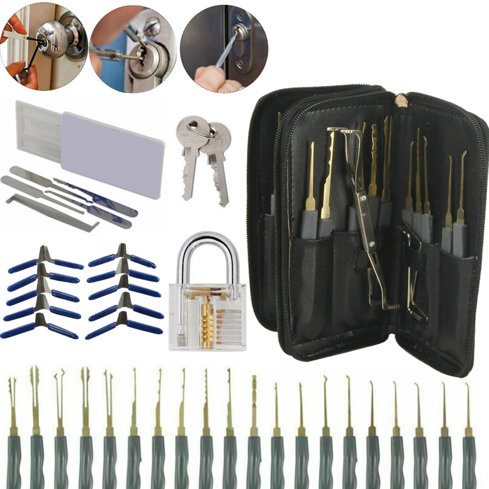 Locksmith Tool Lock Picks Transparent Practice Padlock Lock Opener Locksmith Tools 718804383952