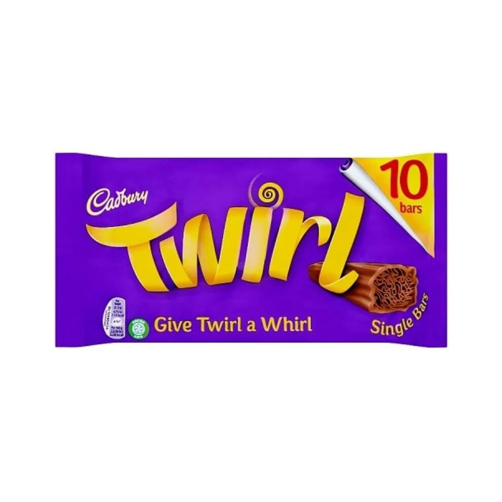 2 x Cadbury Twirl Chocolate Bar 10 Pack 215g