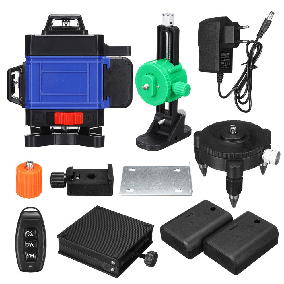 16 Line Green Laser Level App Control 4D 360 H&V Cross Line Self Leveling Remote Control 840349936819