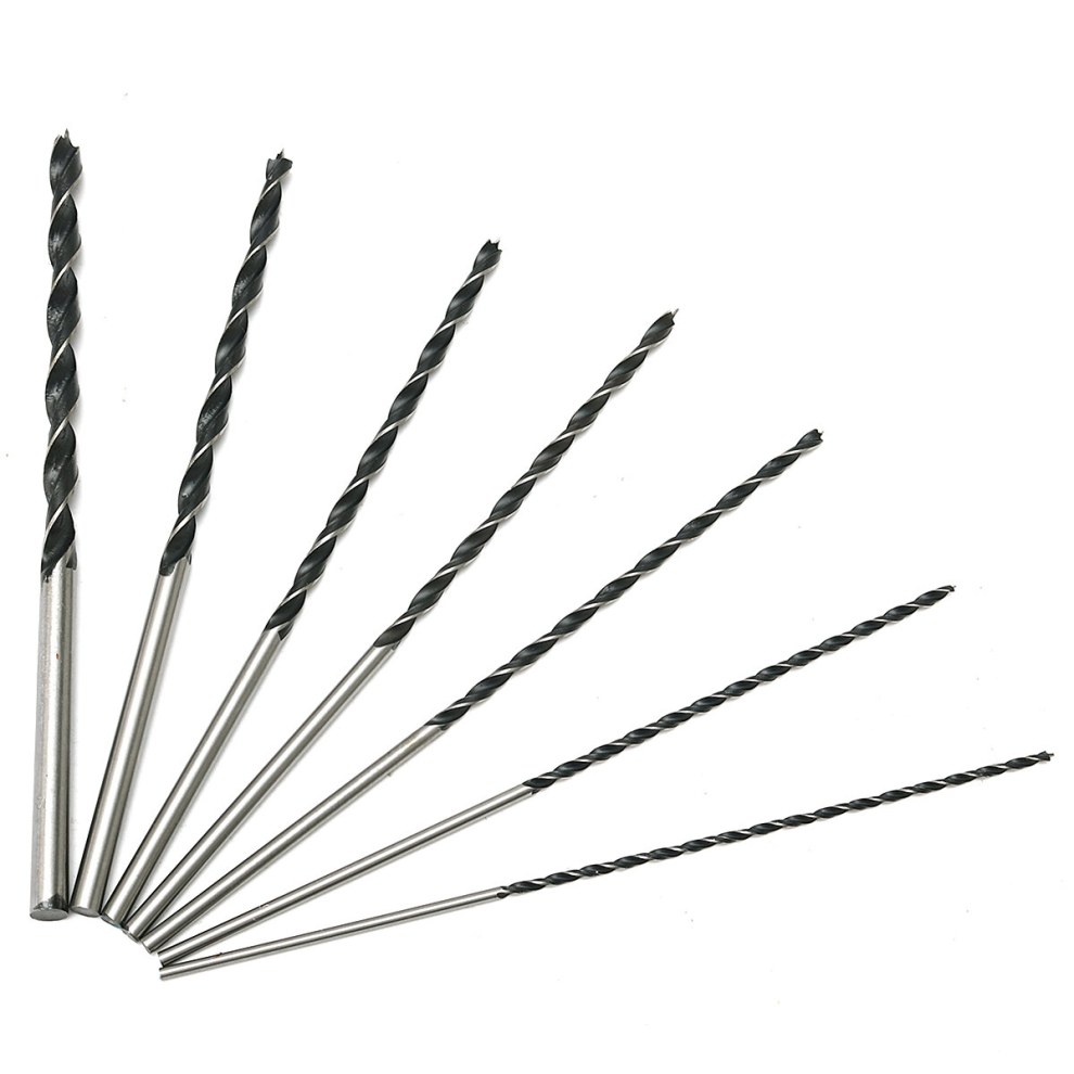 7Pcs 300Mm Lengthened Three Point Twist Drill Bit Set Woodworking Drill Bits 3357336175146