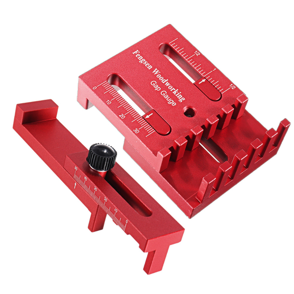 Aluminum Alloy Sawtooth Ruler Woodworking Gap Gauge Depth Measuring Ruler Marking Gauge Table Saw Slot Adjuster Mortise And Tenon Tool Tenonmaker 7654246726793