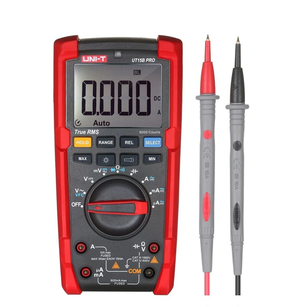 Uni-T True Rms Digital Multimeter Auto-Ranging Multitester High Accuracy Universal Meter 6000 Counts Backlit Lcd Vom With Flashlight Vfc Mode 783975006115