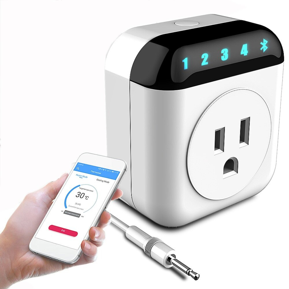 Bluetooth Intelligent Socket Timer Switch Thermostat Temperature Control Switch Mobile App Control 6906139059855