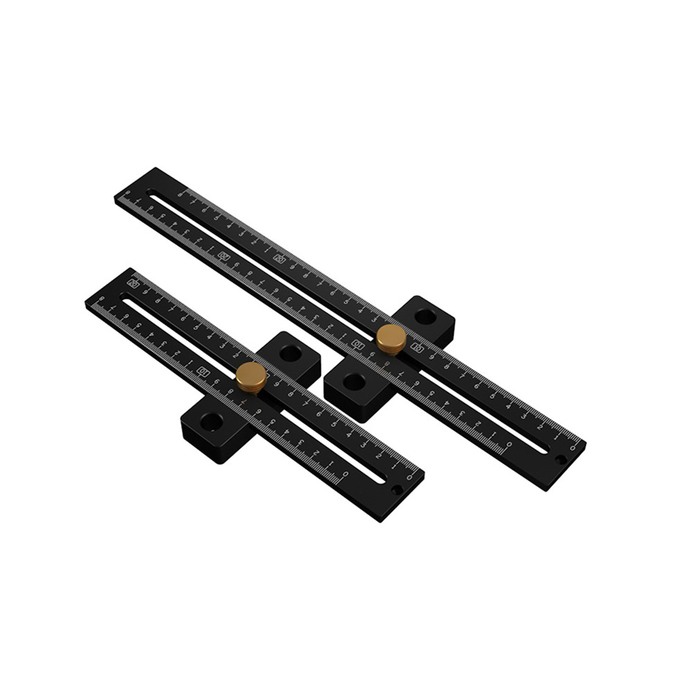 Aluminum Alloy 180/280Mm Metric Line Scribe Ruler Positioning Measuring Ruler Woodworking Marking T-Ruler 6900057452101
