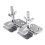 2pcs Screen Printing Butterfly Frame Hinge Clamp Chrome Plated DIY Tool Equipment 1