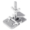2pcs Screen Printing Butterfly Frame Hinge Clamp Chrome Plated DIY Tool Equipment 7