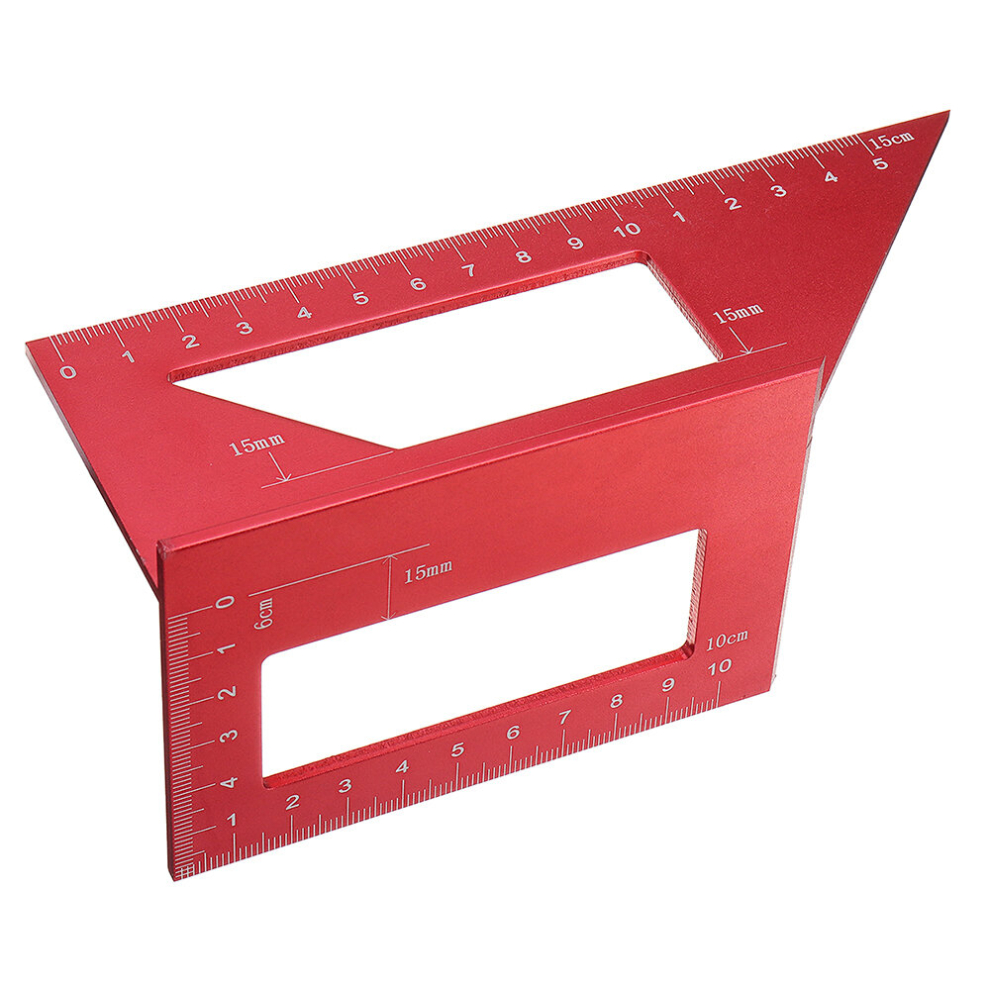 Aluminum Alloy Woodworking Scriber T Ruler Square Multifunctional 45/90 Degree Angle Ruler Angle Protractor Gauge 6900064581962