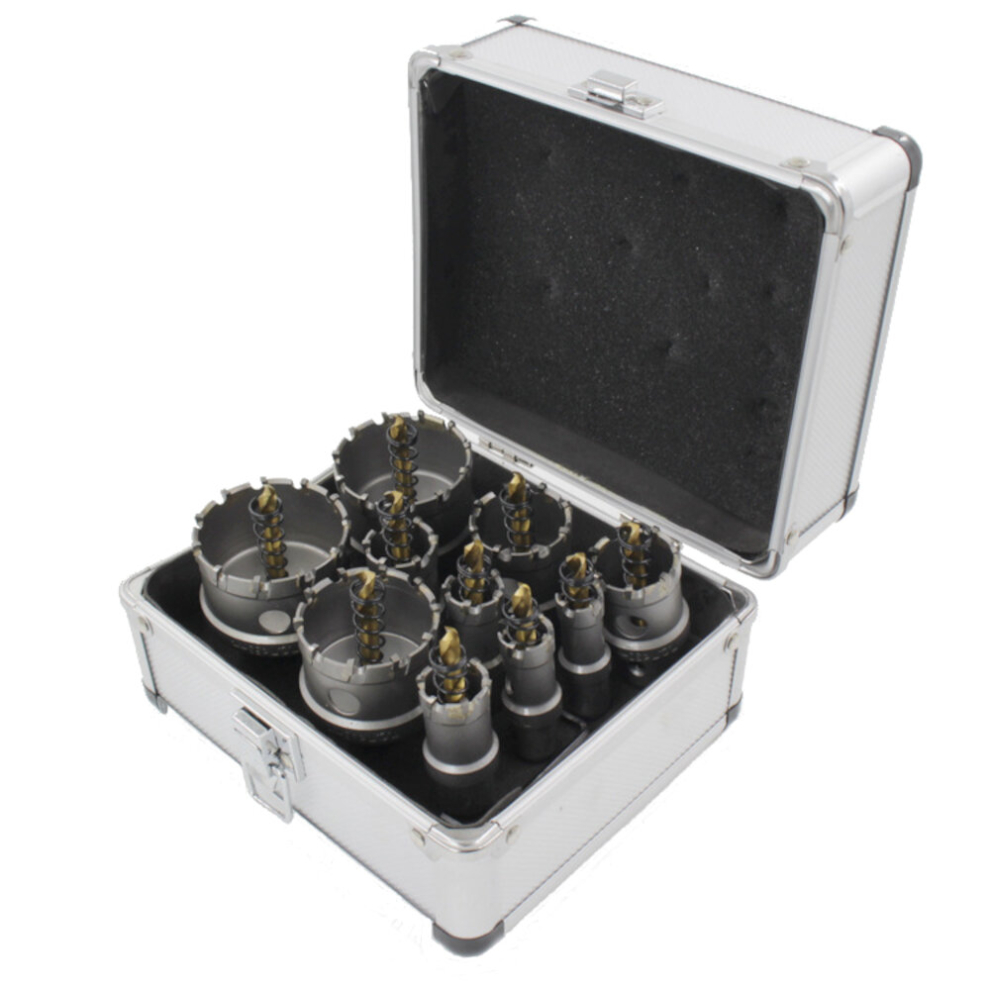 Drillpro 6Pcs 16-65Mm Tct Hole Saw Cutter Titanium Coated Drill Bit For Stainless Steel Alloy 791177525075