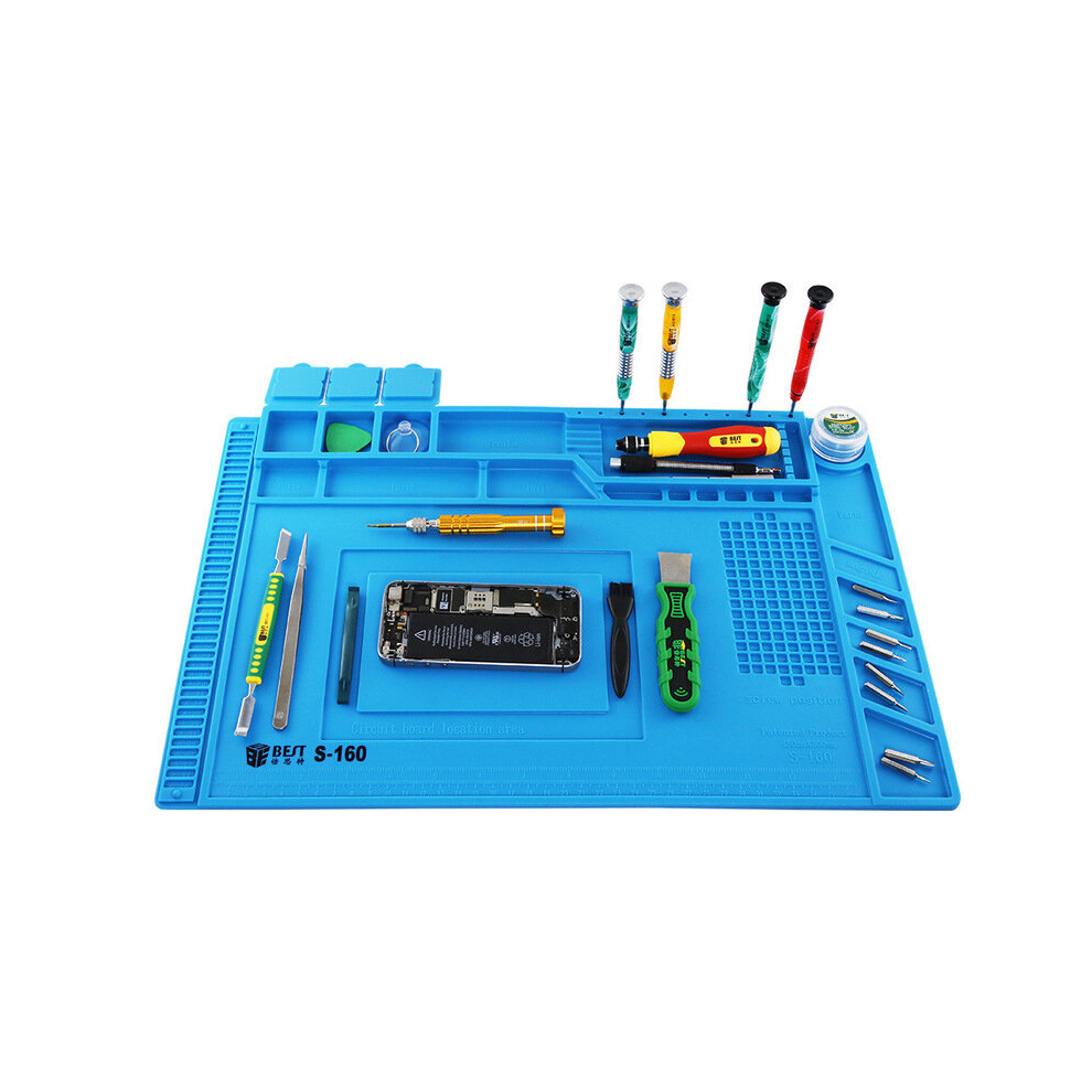Best S160 Magnetic Heat Insulation Silicone Pad Desk Mat Maintenance Platform Bga Soldering Repair Station 3345535867177