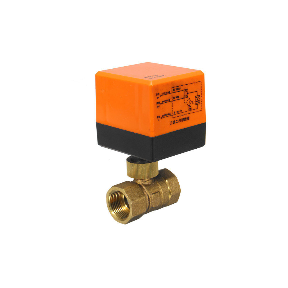 Dn15/Dn20 220V 4W Electrical Motorized Ball Valve 2 Way 3 Wire Brass Valves 6900196674006