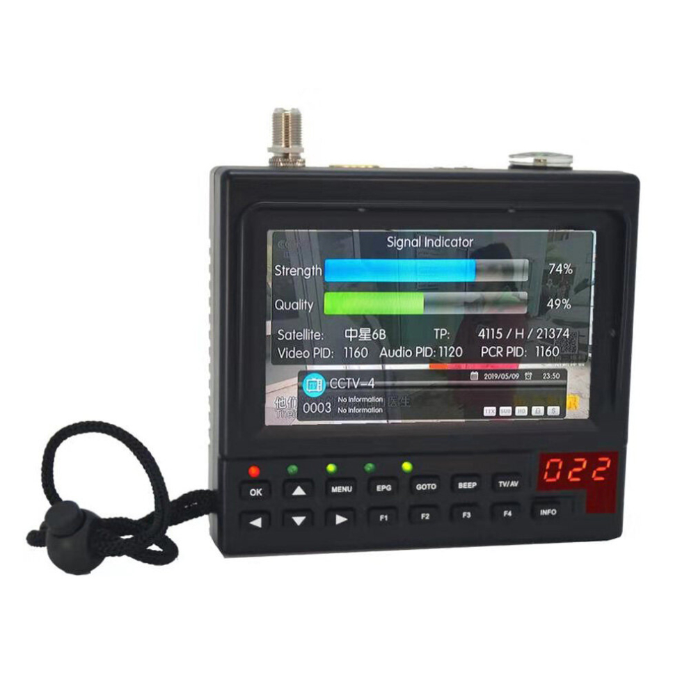 Kpt-268Ah Dvb-S2 Satfinder Full Hd Digital Satellite Tv Receiver Finder Meter Mpeg-4 Dvb-S Sat Finder Light 6900065055707