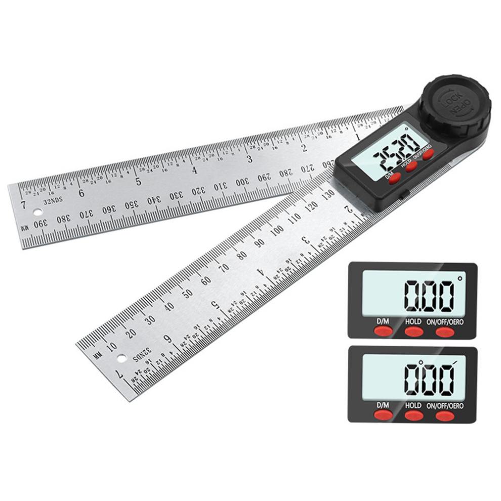 360 Degree Stainless Steel Digital Protractor 200/300Mm Angle Ruler Angle Finder Meter Goniometer Inclinometer 6900070282433