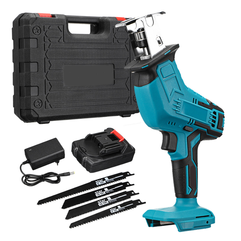 21V Cordless Reciprocating Saw Electric Sabre Saw Woodworking Wood Metal Cutting Tool 772640995663