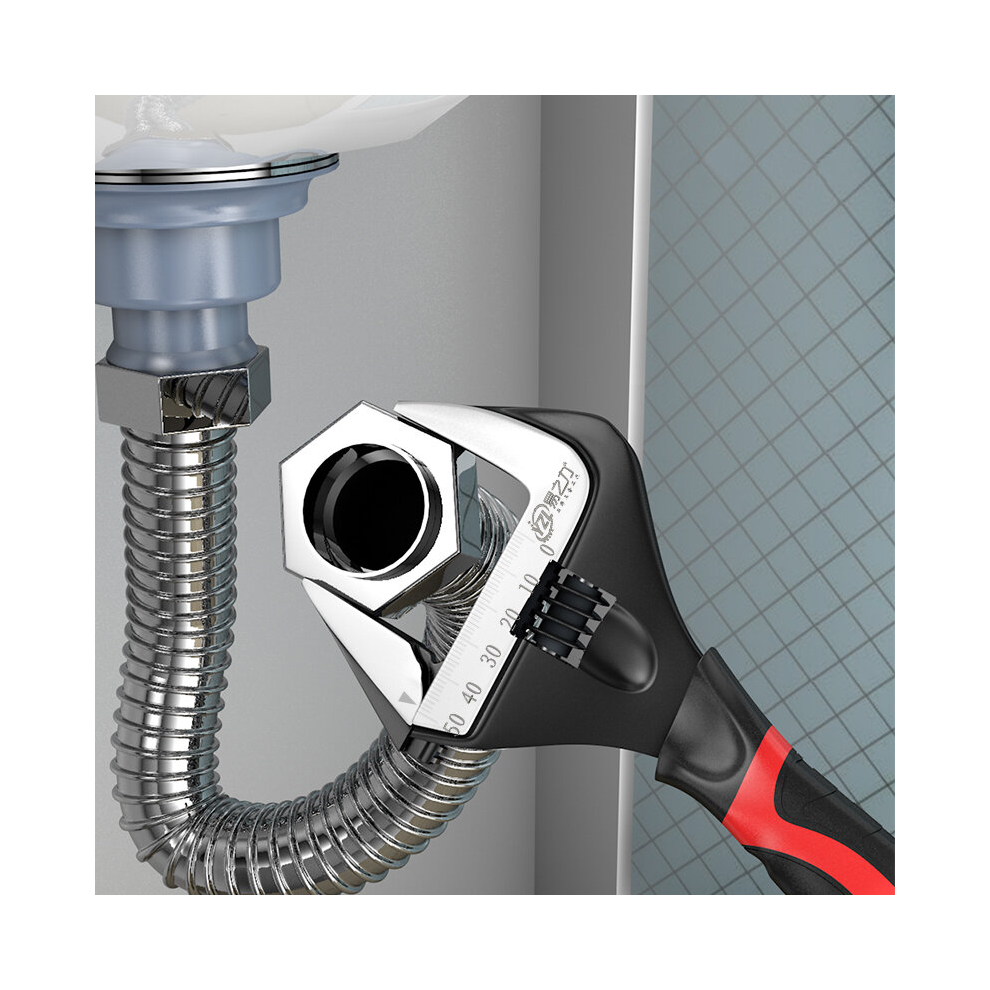 Adjustable Wrench Stainless Steel Universal Spanner Mini Nut Key Hand Tools 6Inch/8Inch/10Inch/12Inch 6900064633470