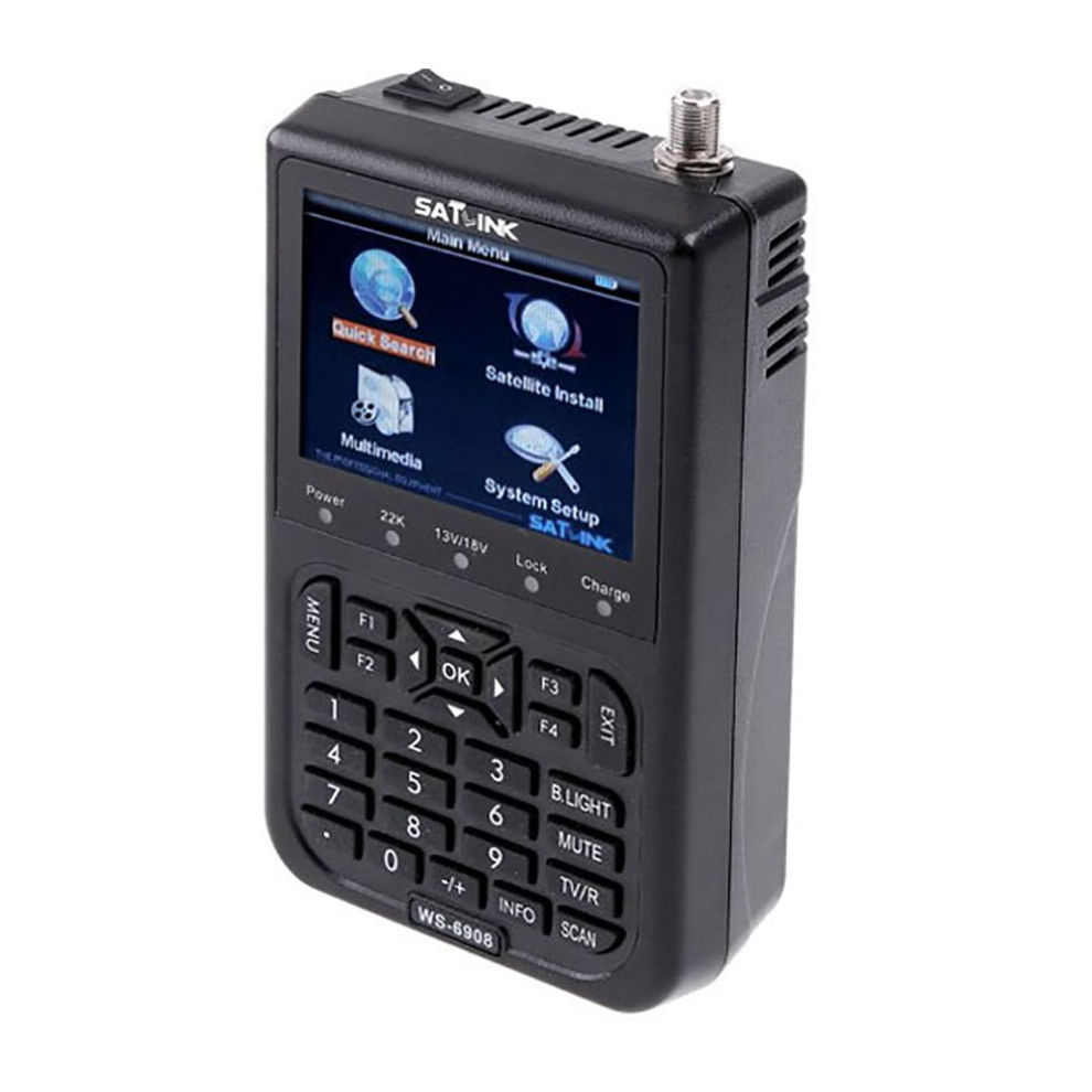 Satlink Ws-6908 3.5 Lcd Dvb-S Fta Digital Signal Ws 6908 Satellite Finder Meter" 190268111812