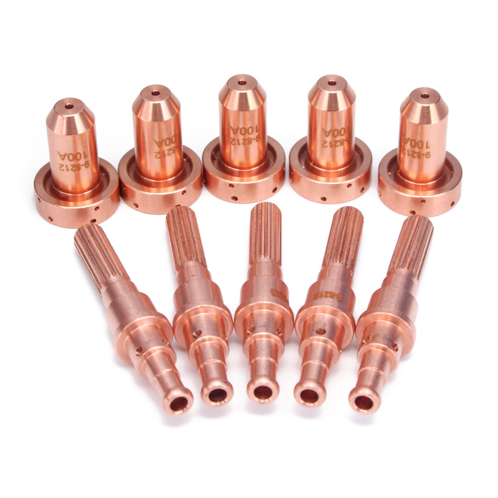 5Pcs 9-8215 Electrodes With 5Pcs 9-8212 Nozzle Plasma Cutter Torch Fits Sl60 Sl100 9331609562721