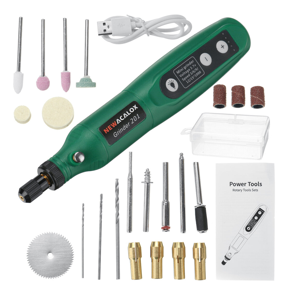 35W Usb Electric Drill Grinder Rechargeable 5 Speeds Rotary Tool Engraving Pen 797377120416