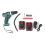 Cordless Impact Drill Driver High/Low 25+3 Gears Speed 2 Battery Set 1