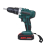 Cordless Impact Drill Driver High/Low 25+3 Gears Speed 2 Battery Set 3