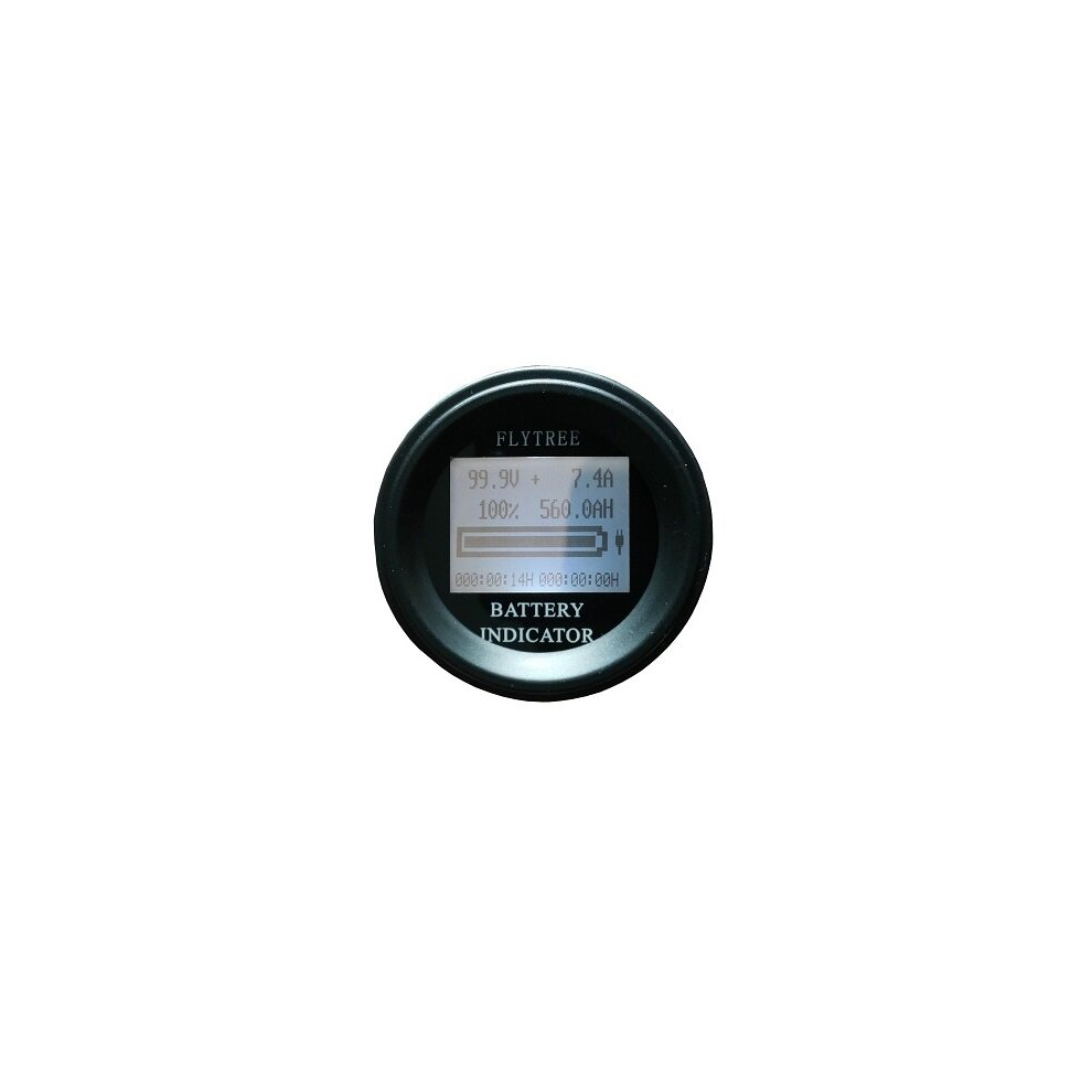 100V 50A/100A Round Coulombmeter Coulometer Lithium Ion Lifepo4 Battery Real Capacity Lcd Electric Parameter Meter Coulomb Counter 6900056476313