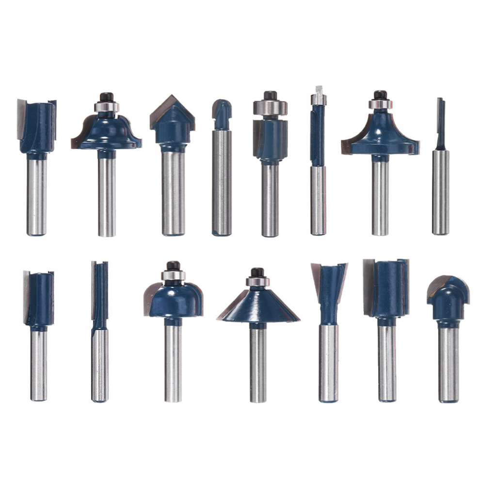 12/15Pcs 1/4 Inch Shank Router Bit Set Woodworking 6.35Mm Shank Drill Bits For Trimming Engraving Machine 6900065593759