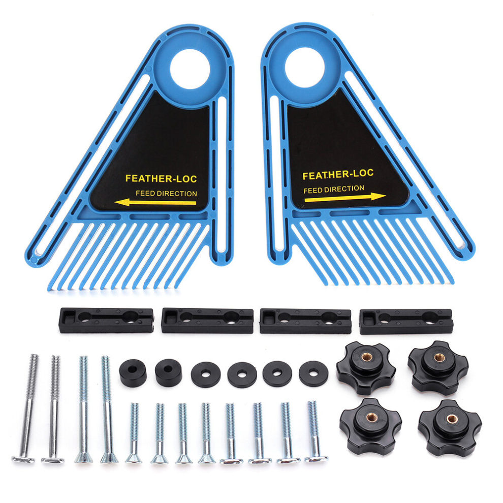 Drillpro Multi-Purpose Double Feather Board Set For Table Saws Router Table Miter Saws Miter Gauge Slot 6900060043747